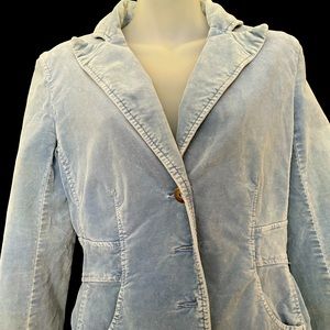 Armani Exchange light blue velvet blazer